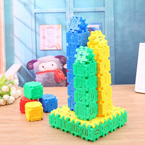 Chinatera Plastic Number Pattern Building Blocks Educational Toy Kids Gift Sets