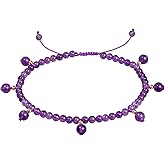 Jewever Natural Crystals and Gemstones Beaded Ankle Bracelets for Women Crystals and Healing Stones Beach Foot Gemstone Yoga Meditation Anti-Anxiety Jewelry