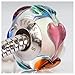 Timeline Treasures Eternal Hearts Charm for European Charm Bracelets Lampwork Glass Stainless Steel
