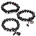 Jstyle 3 Pcs 11mm Wood Bead Bracelet for Men Women Tibetan Buddhist Prayer Link Cool