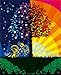Diy oil painting, paint by number kit- Abstract tree 16 * 20 inch.