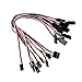 Foxnovo 32cm 3-pin Male to Female Remote Control Servo Extension Lead Wire Cable - 10 pcs