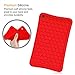 Fintie Silicone Case for All-New Amazon Fire HD 8 (Compatible with 7th and 8th Generation Tablets, 2017 and 2018 Releases) - Honey Comb [Corner Enhancement] Shockproof Kid Friendly Cover, Red
