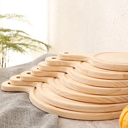 10 Inch Natural Wooden Pizza Peel Charcuterie Board Pizza Spatula Paddle for Baking Homemade Pizza and Bread 25251.6cm