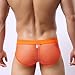 Gotd Mens Sexy Mesh Transparent Underwear Shorts Boxers Underpants Soft Briefs (XL, Orange)