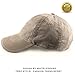 100% Cotton Baseball Cap Unisex Plain Hat with Adjustable Velcro (Khaki)