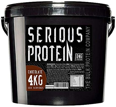 SERIOUS PROTEIN, Protein Powder, 4kg, Low Carb, Supports Lean Muscle Growth, Recovery Supplement, The Bulk Protein Company