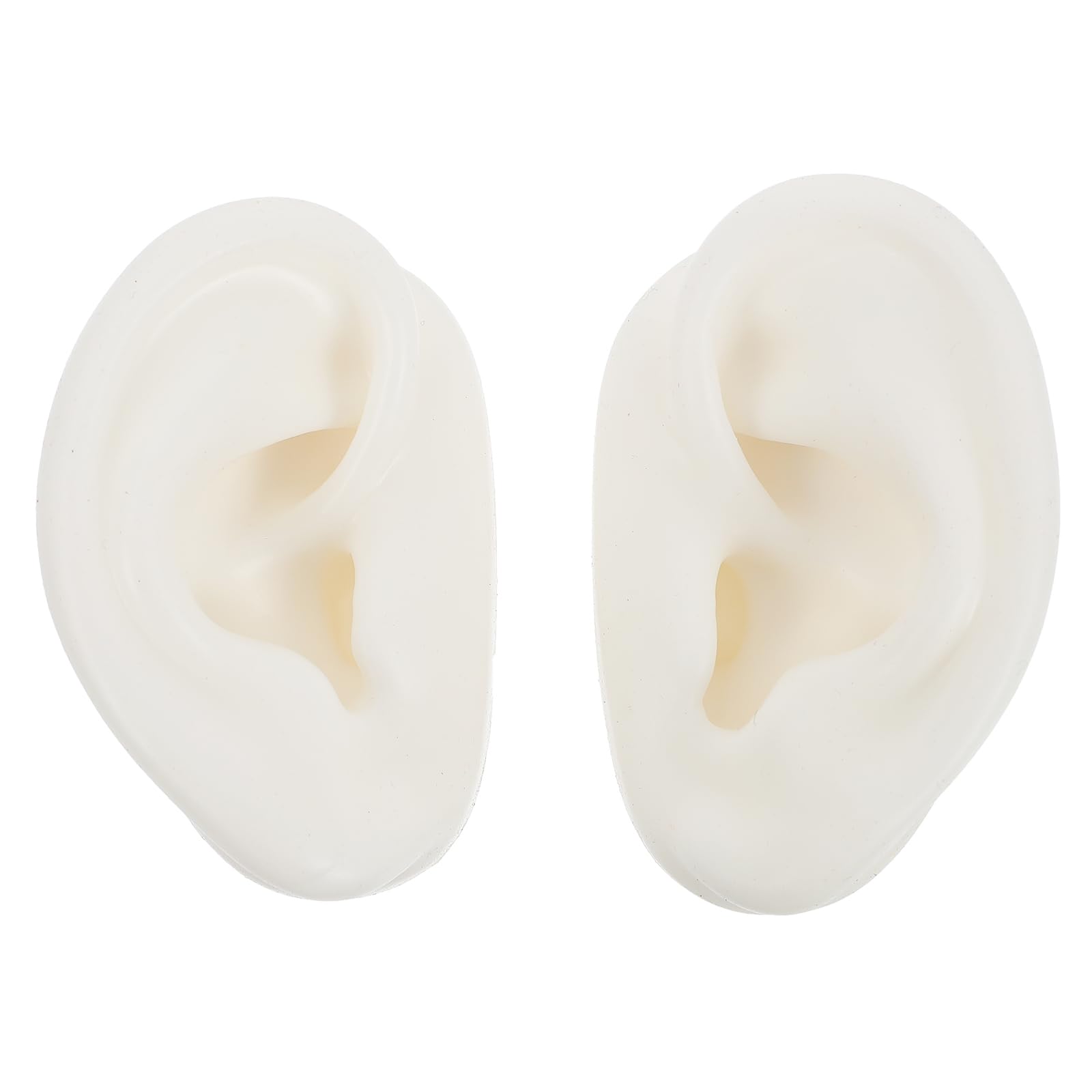 VILLCASE Simulated Silicone Ear Model for Earrings Display and Piercing Practice Realistic Mannequin Ear 2.8X2X1.6 Inch Ideal for Jewelry Store and Educational Use