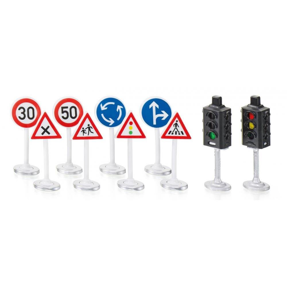 siku 5597, Traffic Light with Road Signs, Plastic, Multicolour, Versatile