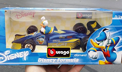 Burago DISNEY FORMULA 1 RACERS DONALD DUCK Race Car in 1:24 Scale Diecast