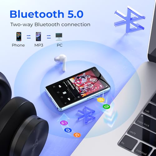 160GB MP3 Player with Spotify, Bluetooth and WiFi, 4.5 Inch Touchscreen, MP4 Player, Android Music Player 13 MP3 MP4 with Spotify, Play Store, Amazon Music, Deezer, FM Radio