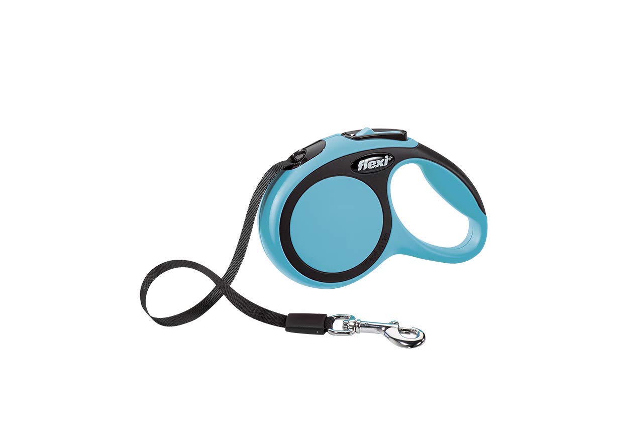 flexi New Comfort Retractable Tape Lead, X-Small, 3 m, Blue