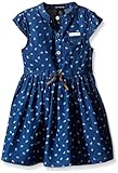 Calvin Klein Little Girls' Printed Denim Dress, Assorted, 4