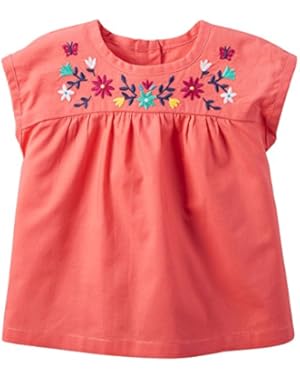 Girl's Orange Embroidered Top (6 Months)