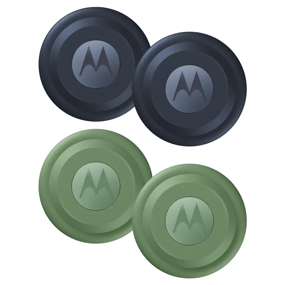 Moto Tag (XT2445-1) Battery Powered Item Finder, 4-Pack - (2X Blue, 2X Green)