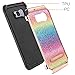 UARMOR Case for Galaxy S8 Plus, Samsung Galaxy S8 Plus Case, Luxury Glitter Bling Rugged Shockproof Dirtproof Stand Hybrid Slim Sparkle Shiny PU Leather Hard Case for Samsung Galaxy S8 Plus, Rainbow
