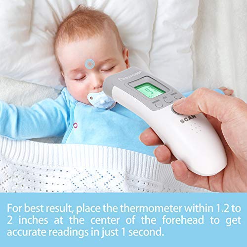 Berrcom Digital Non Contact Infrared Forehead Thermometer - 3-Modes Body/Surface/Room Temperature Reading Device – Baby Thermometer - LCD Display Infrared Thermometer - CE and FDA Approved