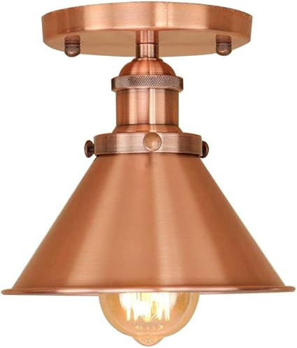 Vintage Eisen Deckenleuchte Schlicht Retro Industrielle Design