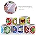 UNOMOR New Year Stickers Christmas Stickers, 500 Assorted Adhesive Roll Stickers 30 Patterns in 5 Rolls, Diameter 1 1?2