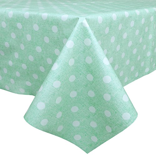 LEEVAN Heavy Weight Vinyl Square Table Cover Wipe Clean PVC Tablecloth OilProof