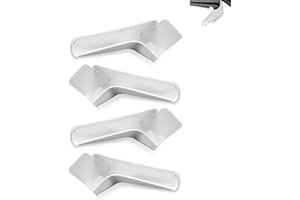 CyperFair 4 PCS Rain Gutter Spout, J-shape RV Roof Drainage Channel, Tight Fit Drip Rail with Gutter Spouts, Roof Rain Divert