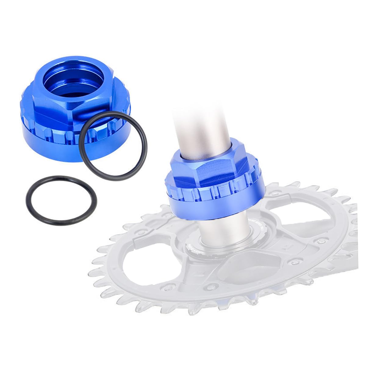 HOUSON Bicycle Chainring Lock Ring, Direct Mount Lock Ring for S-himano M7100 M8100 M9100 SLX Crankset