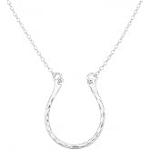 Horseshoe Necklace &ndash; Sterling Silver Lucky Charm &ndash; Handmade in Raleigh, NC