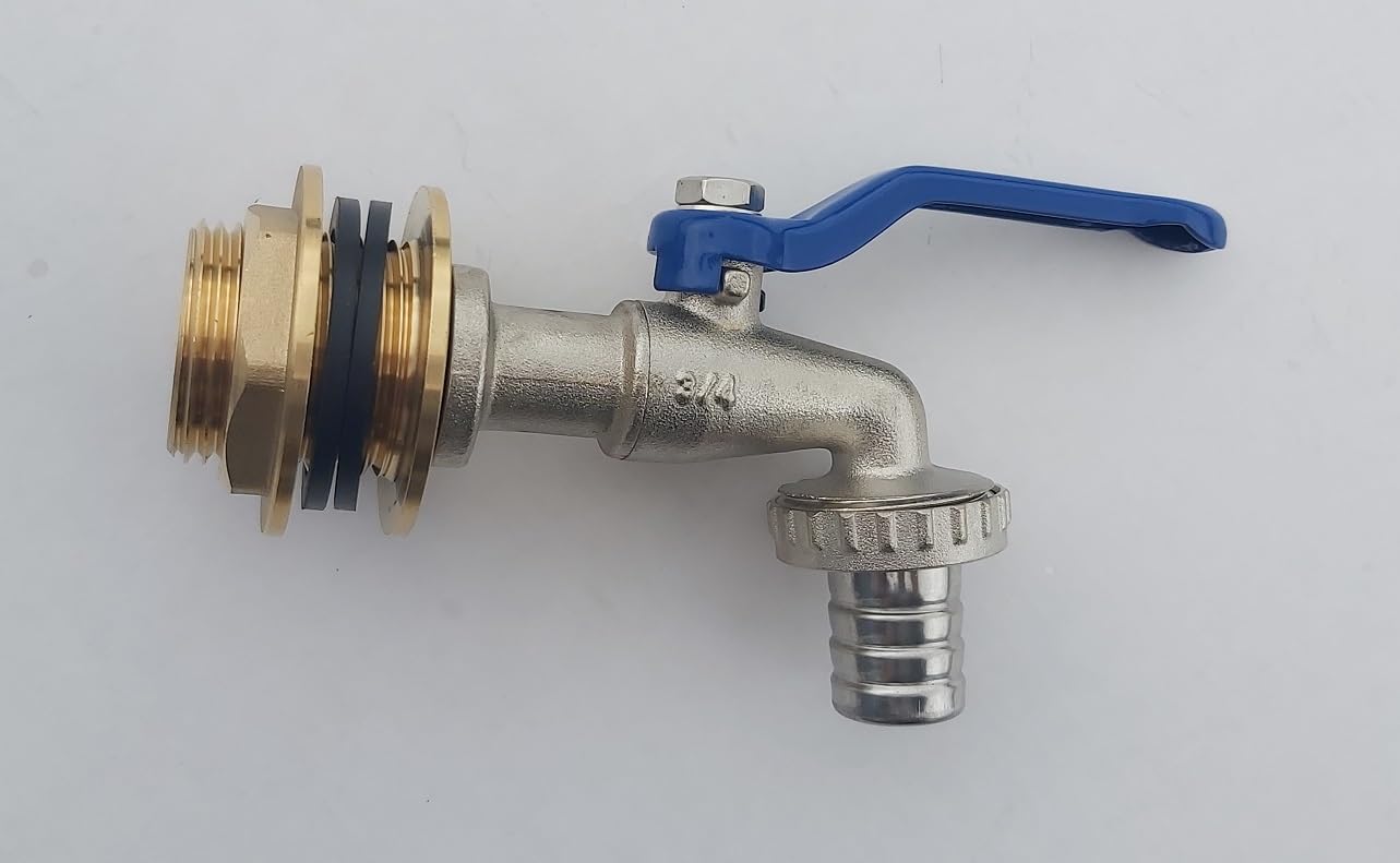 3/4 inch outlet tap for rain water barrel or tank with rain butt provision
