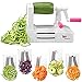 WonderEsque Zoodle Maker Vegetable Spiralizer - Veggie Spiral Slicer - Zucchini Spaghetti Noodle Pasta Maker - Includes Cleaning Brush and Spiralizer Recipes EBook - More Compact
