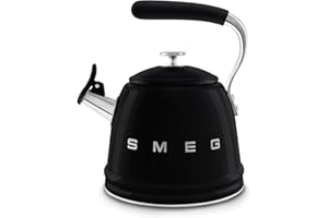 SMEG Retro Stovetop Whistling Kettle – 2.4Q (Black)
