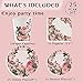 PartyFun 100PCS Party Paper Goods for Adults Mother's Birthday Party for Women Includes Disposable Plates, Cups, Napkins, For Tea Party, Weddings, Birthdays, Baby Shower and Anniversary, for 25 Guests