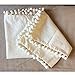 Rayroger Pom Pom Fringe Pillowcases, Washed Cotton Pillow Sham Fringe Rolls, Durable for Standard/Queen Size Ivory White (19x29inches)-Set of 2 (Queen Size)