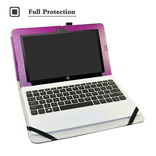 HP Pavilion x2 10 / HP x2 210 G1 Case,Mama Mouth PU Leather Folio Stand Cover for 10.1" HP Pavilion X2 10-n113dx n114dx n123dx n124dx n013dx / HP x2 210 G1 Detachable 2-in-1 Laptop/Tablet,Purple