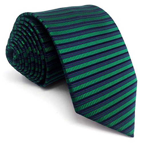 Shlax&Wing New Horizontal Stripes Neckties Ties For Men Dress XL 63" 57.5" Slim Skinny
