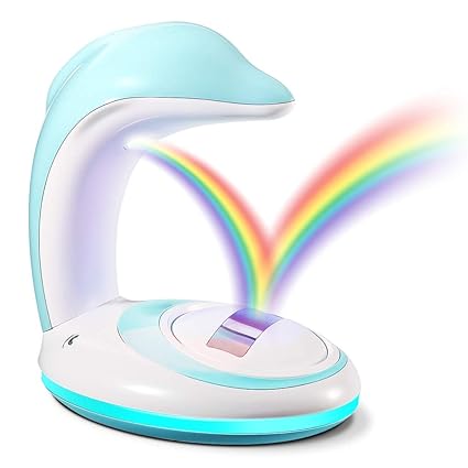 Regenbogen projektor, CrazyFire ideales Kinder Nachtlicht, wiederaufladbares LED regenbogenlicht besser schlafen für Kinder -