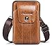 Pofomede Cell Phone Holster Vertical Genuine Leather Belt Case Pouch Loop Strap Compatible for iPhone XR XS X 7 8 Plus XS Max Belt Carrier Holder for Galaxy S8/9/10 Plus Note 9 8 5 Phone Sleeve Brown