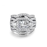 Zealmer Silver Stacking Wedding Ring Gift for Women