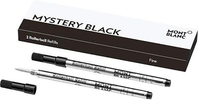 Montblanc Mystery Black Rollerball Refills 2 x Fine Nib 105162 F
