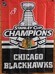 Scott Darling Chicago Blackhawks Signed Autographed 2015 Stanley Cup Champs Flag