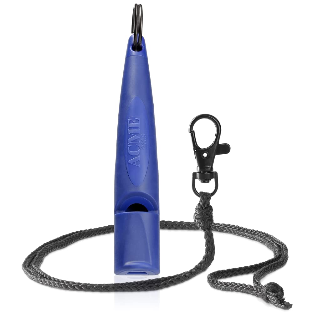 ACME Dog Whistle No. 210.5 (Update 2023) with Free Whistle Band in Matte Black, Alpha, Ideal for Callback, Long Range, Frequency Standardised (Baltic Blue)