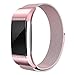 SWEES Metal Bands Compatible Fitbit Charge 2, Stainless Steel Metal Magnetic with Diamond Dressy Design Replacement Wristband Small (5.5