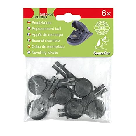 SWISSINNO 1 040 001K SuperCat Ersatzköder Mausefalle 6 Stück SB-Beutel