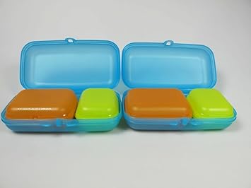 TUPPERWARE Maxi-Twin blau(2)+ Twin (2) limette Gr.1+Twin orange (2) Gr.2 14182