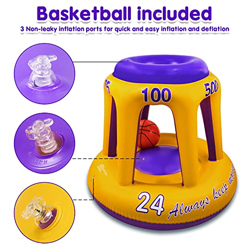 Pool Basketball Hoop, Extra Large Basketball Hoop with Ball Included