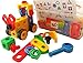 Skoolzy STEM Toys Boys Girls - Nuts & Bolts Engineering Toys Toddlers - Building Blocks Construction Set Age 5, 4, 3, 2 | 87 Pc Toddler Educational Toys Box Activities Guide