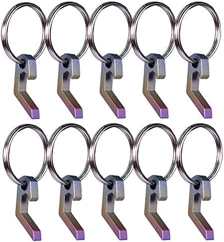 Xthel 10-pack Titanium KeyChain Bottle Opener with Stainless Steel Key Rings(Colored)
