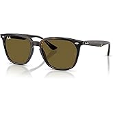 Ray-Ban RB4362 Square Sunglasses for Men for Women | In Havana, Black &amp; Light Brown. Polarized options available. Lightweight durable frame.