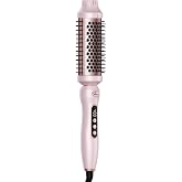 Thermal Brush, 1.7 inch Heated Round Brush with Detachable Head, Velvet Pouch and Dual Voltage for Travel, Easy to Create Blowout Look