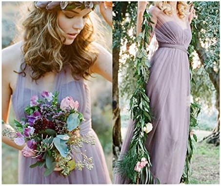 Lady's Robe de soirée Demoiselle d'honneur Formal Occasion Dress Light Purple,M