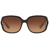 COACH HC8169-535313 Sunglasses BLACK w/BROWN GRADIENT 57mm